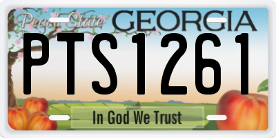 GA license plate PTS1261