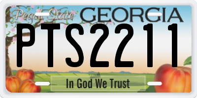 GA license plate PTS2211