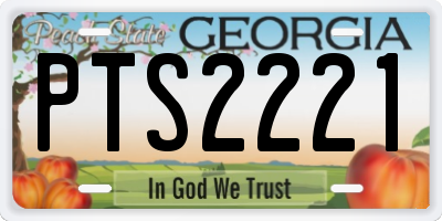 GA license plate PTS2221