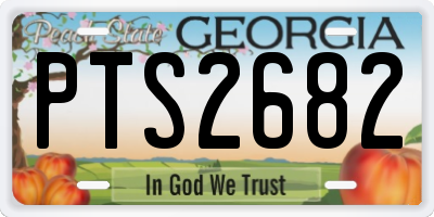 GA license plate PTS2682