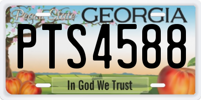 GA license plate PTS4588