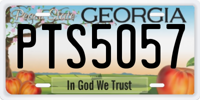 GA license plate PTS5057