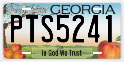 GA license plate PTS5241