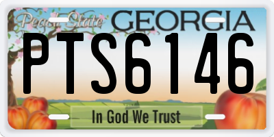 GA license plate PTS6146