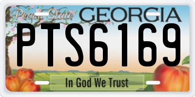 GA license plate PTS6169