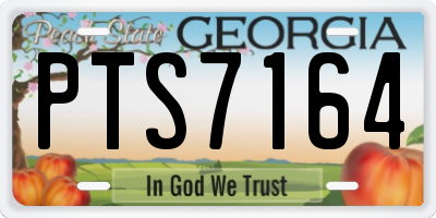 GA license plate PTS7164