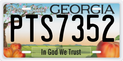 GA license plate PTS7352
