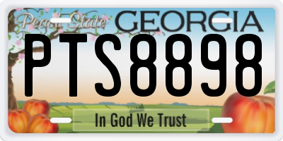GA license plate PTS8898