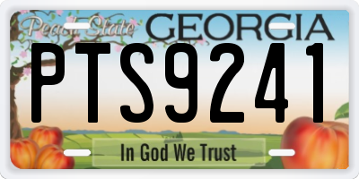 GA license plate PTS9241