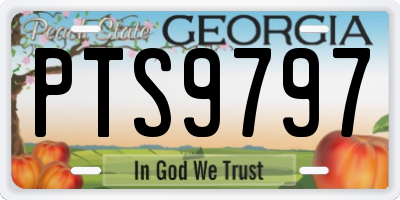 GA license plate PTS9797