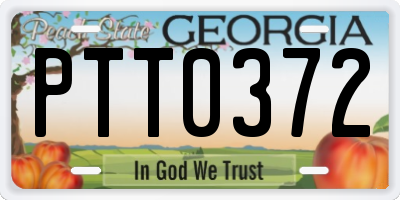 GA license plate PTT0372