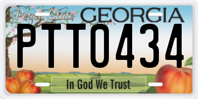 GA license plate PTT0434