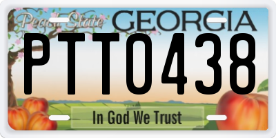 GA license plate PTT0438
