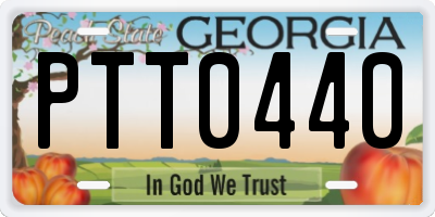 GA license plate PTT0440