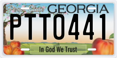 GA license plate PTT0441