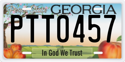 GA license plate PTT0457