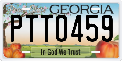 GA license plate PTT0459