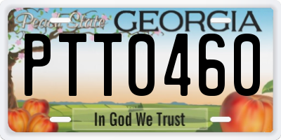 GA license plate PTT0460