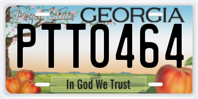 GA license plate PTT0464