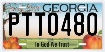 GA license plate PTT0480