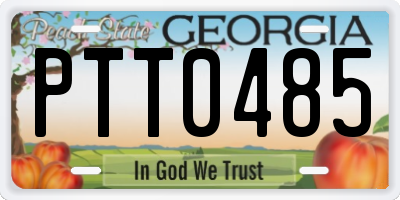 GA license plate PTT0485