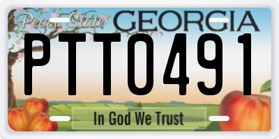 GA license plate PTT0491