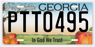 GA license plate PTT0495