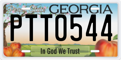 GA license plate PTT0544