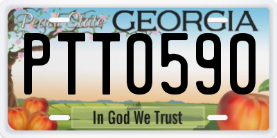 GA license plate PTT0590