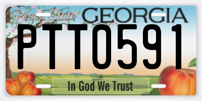 GA license plate PTT0591