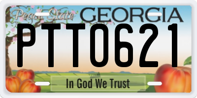 GA license plate PTT0621