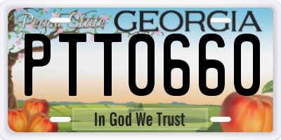 GA license plate PTT0660