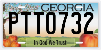 GA license plate PTT0732