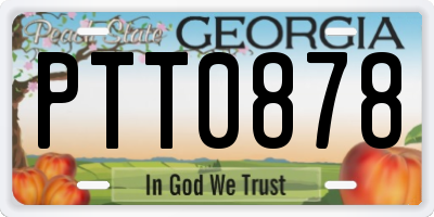 GA license plate PTT0878