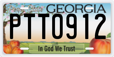 GA license plate PTT0912