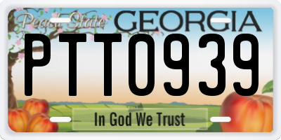 GA license plate PTT0939