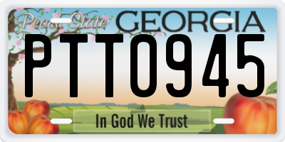 GA license plate PTT0945