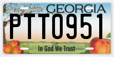 GA license plate PTT0951