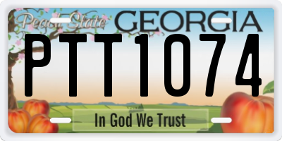 GA license plate PTT1074