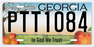GA license plate PTT1084