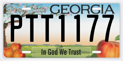 GA license plate PTT1177