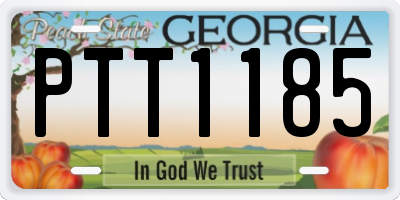 GA license plate PTT1185