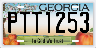 GA license plate PTT1253