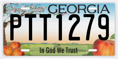 GA license plate PTT1279