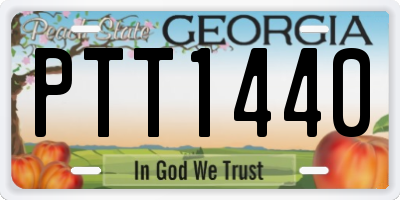 GA license plate PTT1440