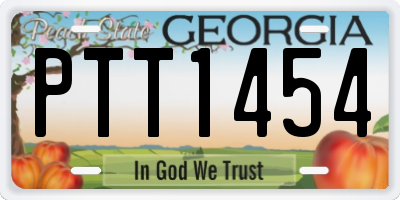 GA license plate PTT1454
