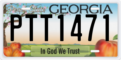 GA license plate PTT1471