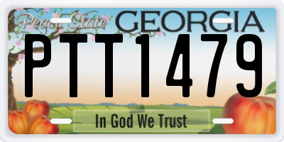 GA license plate PTT1479