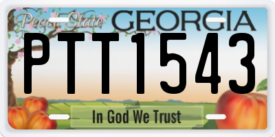 GA license plate PTT1543