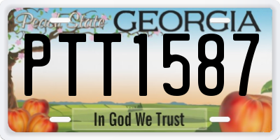GA license plate PTT1587